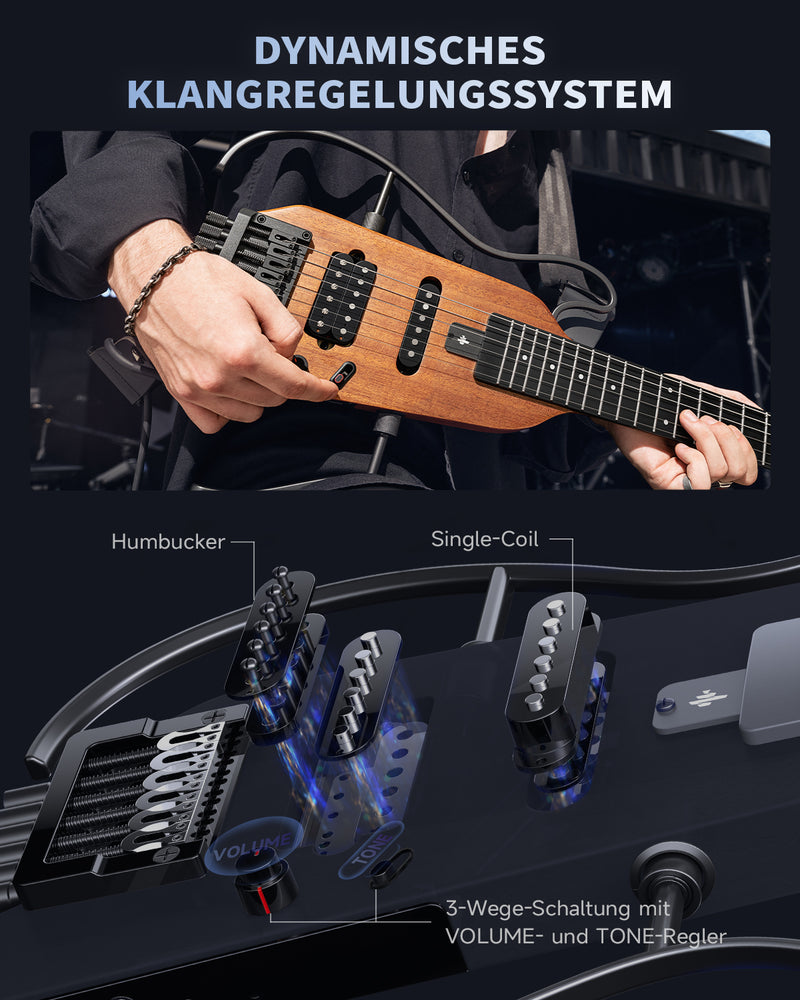Donner HUSH-X  E-Gitarre