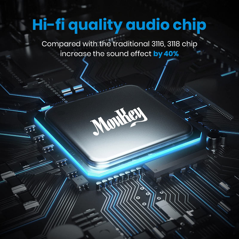 Moukey MAMP4 Stereo Audio Verstärker Bluetooth 5.0 100W X 2 Kanal Mini-HiFi-Klasse-D-Verstärker
