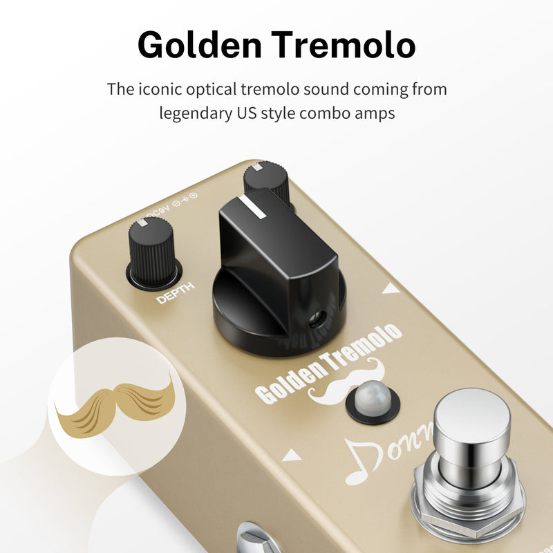 Donner Golden Tremolo Gitarre Effektpedal Tremolo Pedal - Donner music- DE