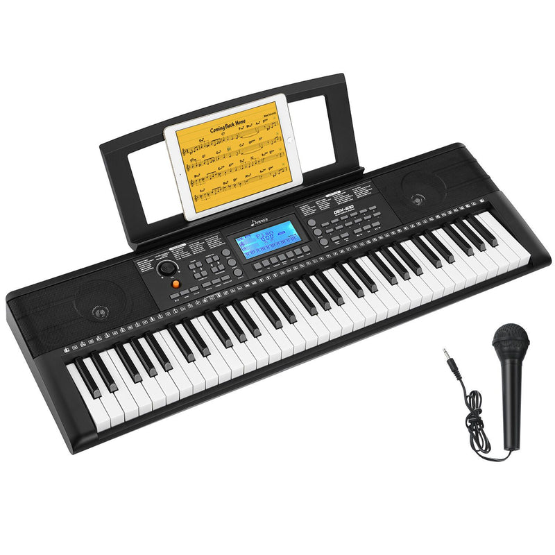 Donner Keyboard mit 61 Tasten, Notenständer und Mikrofon, Ideal für Kinder die mit dem Musizieren beginnen wollen, DEK-610 - Donner music- DE