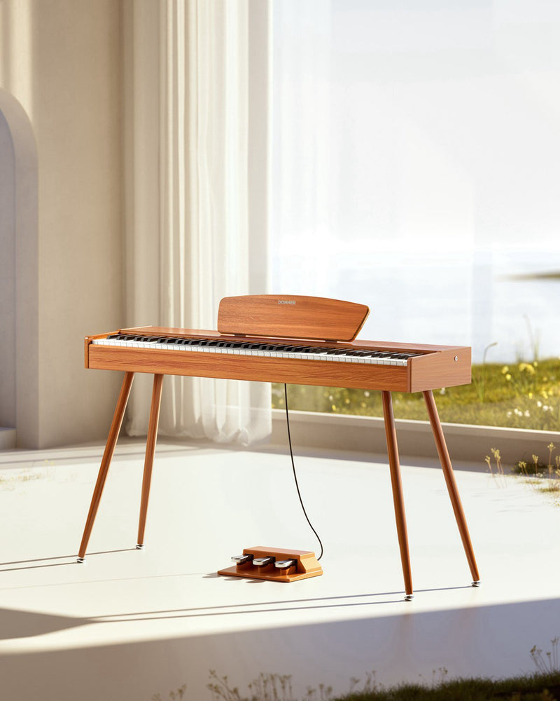 Donner DDP-80 Digital-Piano für Zuhause 88 gewichtete Tasten & Stilvolles Holzdesign