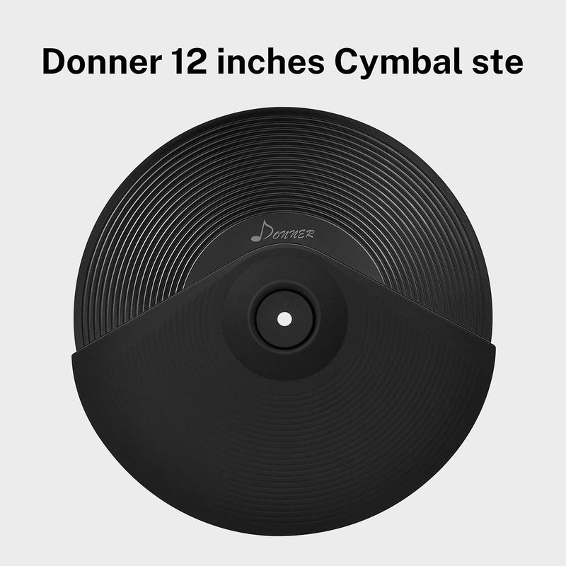 Donner DED-200 Erweiterungs-Becken-Kit mit 12-Zoll-Becken, Signalkabel, Rack-Klemme und stabiler Eisenmetallhalterung - Donner music- DE