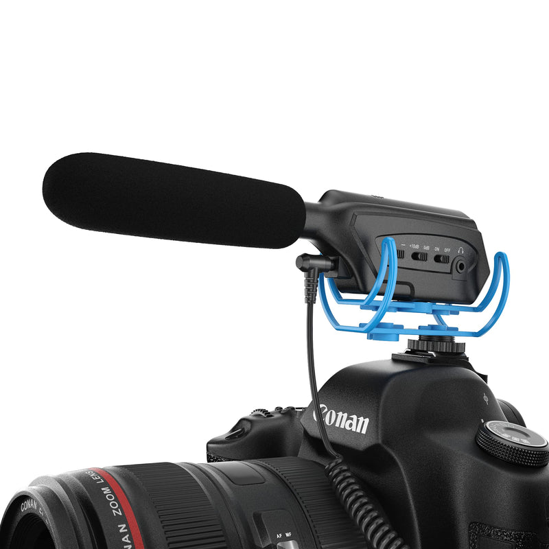 Moukey Kamera Mikrofon mit Monitor für  Sony/Nikon/Canon Kamera/DV Camcorder, Externes Videomikrofon Shotgun-Mikrofon f¨¹r Blogs und Live-¨¹bertragungen, MCM-3 - Donner music- DE