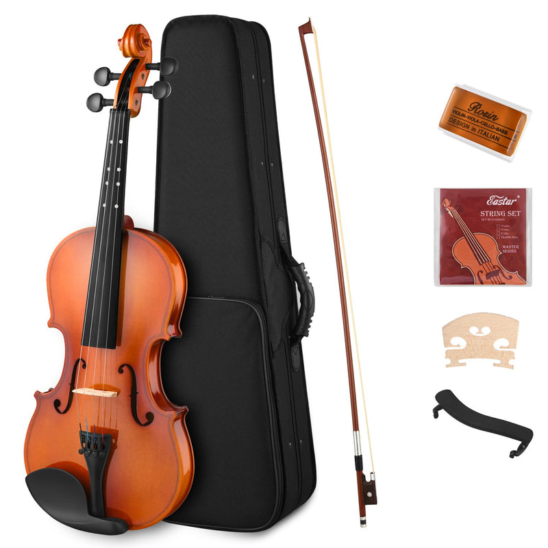 Eastar Violine 1/4 für Anfänger Geige Kinder Violine Set mit Hardcase Schulterstütze Bogen (EVA-2) - Donner music- DE